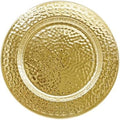 Brightalk 13-Inch Stainless Steel Hammered Charger Plates, Gold Dinner Plate Chargers Set of 6, Round Server Ware Charger Plate by Brightalk