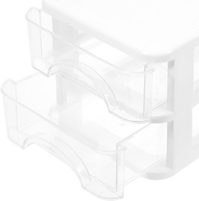 COHEALI Multi-Function Desk Organizer with 2-Layer Drawer, Desktop Storage Box for Office Supplies, Practical Tabletop Stationery Storage for Workspace Organization