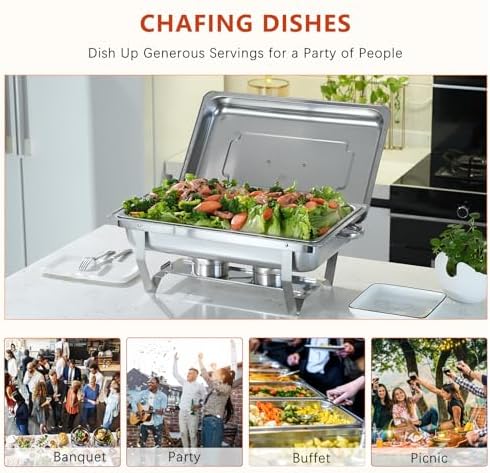 Chafing Dish Buffet Set Food Warmer Chafer Complete Set - Image 4