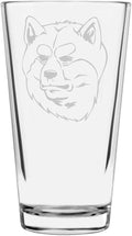 Akita Inu Japanese Custom Personalized Dog Themed Etched All Purpose 16oz Pint Glass
