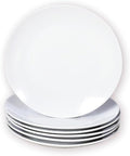 Miicol Small Dessert Plates Set of 6, Ceramic White Appetizer Plates 6 Inch, Mini Porcelain Serving Plate for Cake, Bread, Salad, Snack