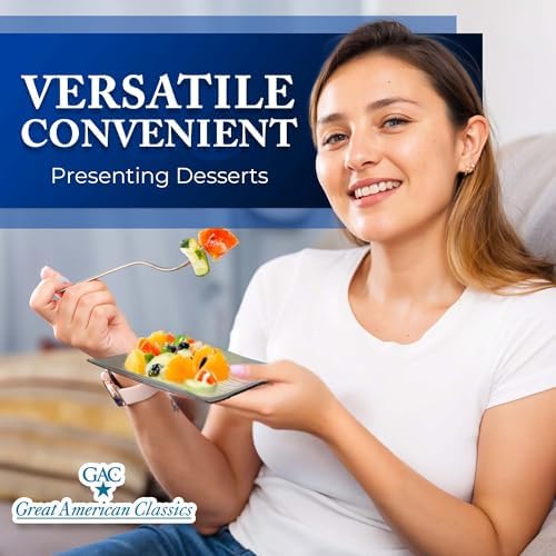 Tempered Glass Dessert Plates – 6 Inch Elegant Square Appetizer Plates, Modern Serving Dishes for Snacks, Salads & Sweets, Durable, Microwave & Dishwasher Safe – Set of 4, Silver Rain Flower - Image 4