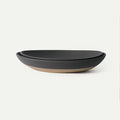 MORA Mega and Giant Serving Dishes Set of 2, 16 inch and 14 inch Ceramic Pottery Oval Platters - Microwave, Oven and Dishwasher Safe - Liquorice
