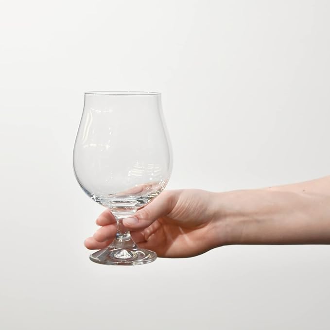 Krosno Dark Stout Beer Glasses 0.5 Liter | Set of 6 | 16.9 oz | Elite Collection | Perfect for Home and Parties | Dishwasher Safe | Lead-Free Crystal Glass