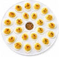 HIC Kitchen Deviled Egg Dish, 13.25-Inch, Fine Porcelain, Holds 24 by HIC