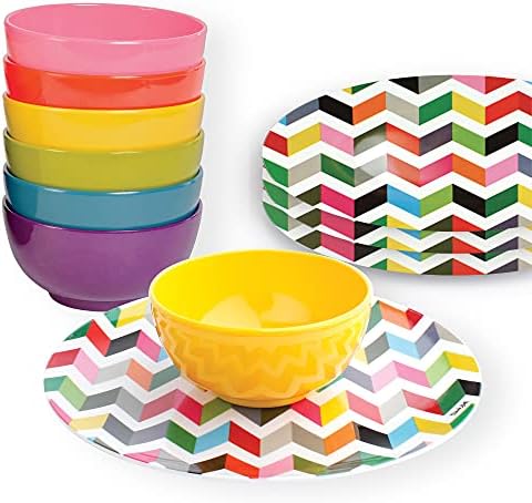 French Bull Plates - 4 Piece Set - 9 inch Melamine Salad Plates Set of 4 - Melamine Dinnerware for Indoor and Outdoor - Ziggy - Image 3