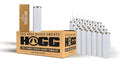 Hogg 20 oz Skinny Case (24 Units) - White, Powder Coated Tumblers for Laser Engraving, Engravable Tumblers Bulk, Stainless Steel Cups Bulk, Insulated Cups with Lids and Straws