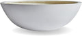 7.7" H x 22" D Round Bowl Fiberstone Planter for Succulent and Lotus with Drainage Hole, Smooth Finishes, Weather Resistant, Included 2 Extra Coco Mats (White, 19.9" Pot Opening)