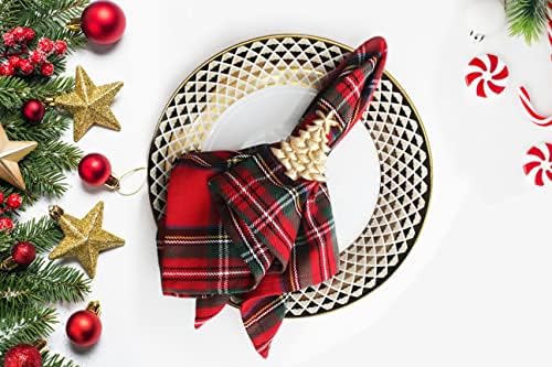 COTTON CRAFT Christmas Tree Napkin Rings - 8 Pack Gold Metal Napkin Rings - Image 7