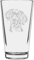 Drentsche Patrijshond Custom Personalized Dog Themed Etched All Purpose 16oz Pint Glass