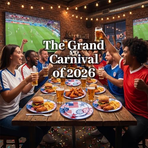 I00000 20 Red and Blue Plastic Soccer Plates, Disposable Plates for Party - Image 4