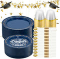 Goodluck 350 Piece Graduation Navy Blue Plastic Dinnerware Set by GoodLuck
