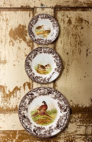 Spode Woodland Canapé Plate Set – 4 Piece 6.5 Inch Fine Porcelain Plates Featuring Red Grouse, Pheasant, Quail & Wood Duck Motifs – Microwave, Dishwasher & Warm Oven Safe, Made in England - Image 6