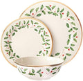Lenox 883430 Holiday 3-Piece Place Setting, Christmas Set, Hosting, Red & Green by Lenox