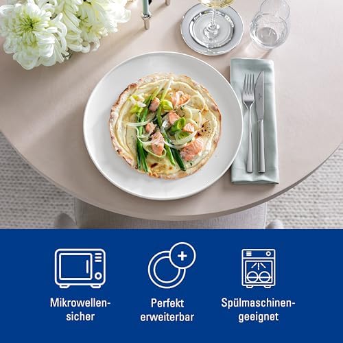 Villeroy & Boch Afina Gourmet Serving Plate, Premium Porcelain, Made in Germany, Dishwasher and Microwave Safe, 12.5 x 12.5 x1.25 in, Stackable, Rich, Creamy White - Image 5