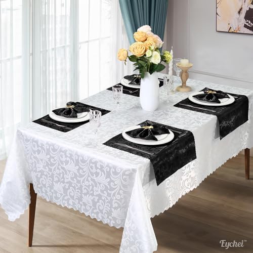 24 Pack Black Damask Satin Napkins 17 x 17 Inch - Image 4