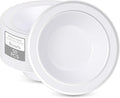 50pc Disposable Soup Bowls With Silver Rim,12oz Disposable Soup Bowls,Disposable Soup Dessert Salad Bowls for Wedding/Party/Catered Events