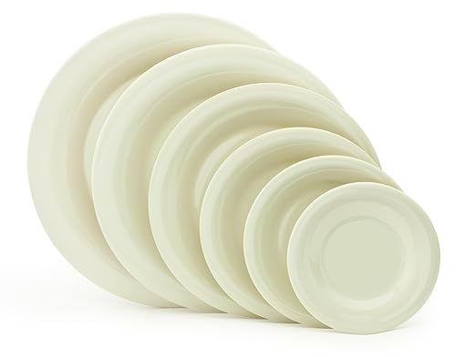 G.E.T. 9" Heavy-Duty Wide Rim Melamine Dessert Plate (Set of 4)