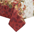 Elrene Home Fashions Swaying Leaves Bordered Fall, Seasonal and Holiday Tablecloth, 60" x 120" Oblong/Rectangle, Multi by ElreneHomeFashions