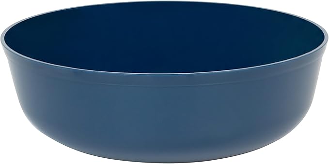 [30 Pack 16 OZ Bowls] Edge Collection Navy Blue Plastic Party Soup Bowls Premium heavyweight Elegant Disposable Tableware Dishes