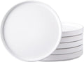 AmorArc Ceramic Plates Set of 6, Matte Glaze 8.0 Inch Dishes Set for Kitchen, Dessert,Salad,Appetizer, Small Dinner Plates, Microwave & Dishwasher Safe, Scratch Resistant, Matte White