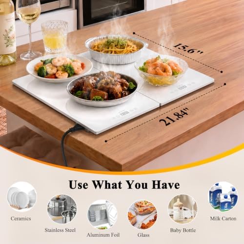 FYY Electric Warming Tray - 2-Panel Food Warmers for Parties Buffet Marble - Image 6