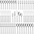 Stapava 40 Piece Silverware Set, Food-Grade Stainless Steel Flatware Sets for 8 Mirror Polished Cutlery Utensil Sets Include Dinner Knives Spoons and Forks Set Dishwasher Safe for Home Restaurant by StapavaSilverwareSet