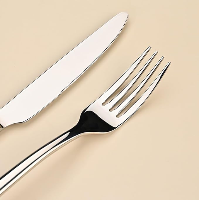 Modern Silverware Set for 4 Premium 20 Piece Flatware Set 18/10 Stainless Mirror Polished Nice Weight Utensils for Home Kitchen