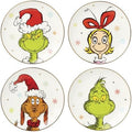 Lenox Grinchmas Christmas Accent Plates, Appetizer Set for 4 by Lenox