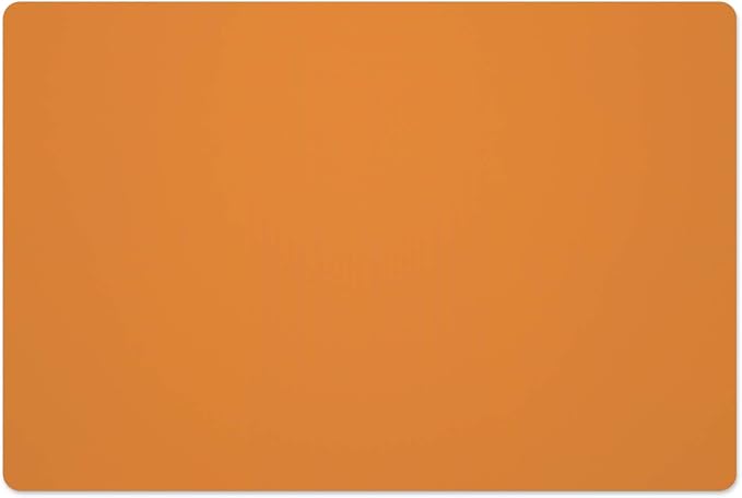 Silicone Placemats, Food-Grade Non-Slip Waterproof, Dining, Stain Resistant, Countertop Protector, Kitchen Counter Mat, Heat Resistant, Baking mat Dishwasher Safe (23.6"×15.7"-1pack, Orange)
