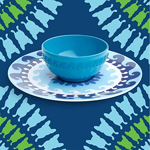 French Bull Plates - 4 Piece Set - 9 inch Melamine Salad Plates Set of 4 - Melamine Dinnerware for Indoor and Outdoor - Sus - Image 2