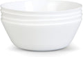 38 OZ Soup Bowl Set of 4, Opal Glass 7.5 inch White Bowls for Ramen, Noodle, Salad, Fruit, Pho, Dishwasher and Microwave Safe