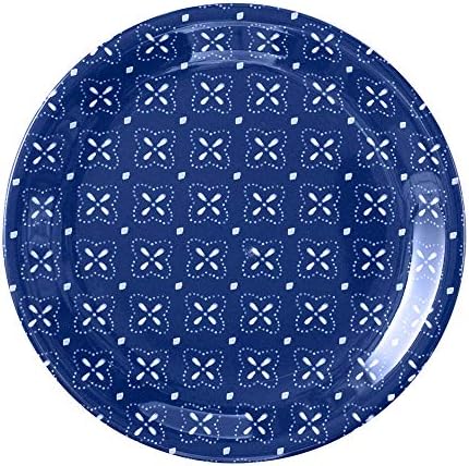UP Indigo Melamine Round Dessert Plates, Small Serving Plates, for Appetizer, Snacks, and Side Dishes, Blue, 6.75 Inch, Set of 4 - Image 3