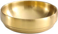 Gold Soup Bowls, 7.3 Inch 35OZ Large Stainless Steel | Double-Walled Unbreakable Serving Bowls for Soup, Rice & Salad, Heat Retention Dish for Noodles and Sashimi at Home or Restaurant