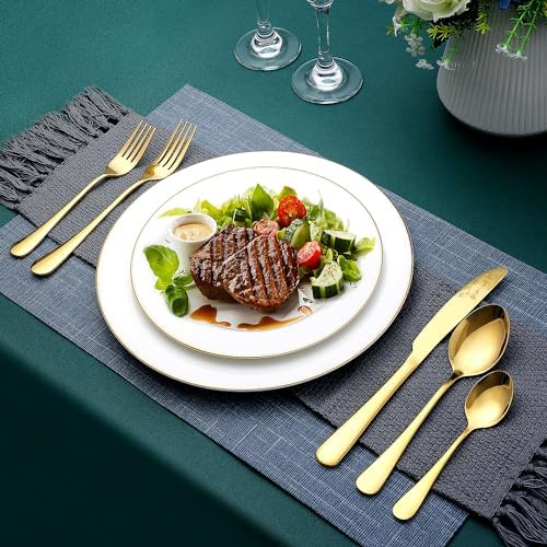 Gold Silverware Set, OGORI 30-Piece Gold Forged Stainless Steel Flatware Set, Service of 6 - Image 6