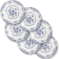 Dessert Plates Set of 6,6 Inch Mini Ceramic Plates by HomeElves