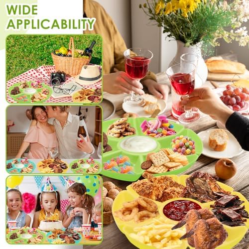3 Round Plastic Serving Trays 11 Inch 7 Comp - Image 7