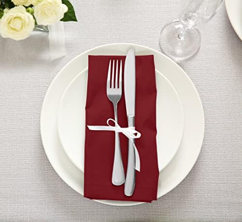 Utopia Kitchen Cotton Blend Red Cloth Napkins [12 Pack, 18x18 Inch] - Image 5