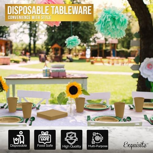 Exquisite 350 Pcs St. Patricks Plastic Plates For Party St. Patricks Disposable Plates Set, 50 Of Each 9" Dinner Plate Set, 7" Dessert Plate, Cups, Napkins & Cutlery Plastic Dinnerware - Image 5