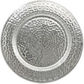 Brightalk 13-Inch Stainless Steel Hammered Charger Plates, Silver Dinner Plate Chargers Set of 6, Round Server Ware by Brightalk