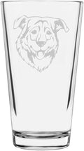 Cursinu Custom Personalized Dog Themed Etched All Purpose 16oz Pint Glass