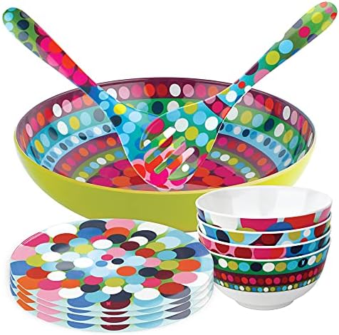 French Bull Plates - 4 Piece Set - 9 inch Melamine Salad Plates Set of 4 - Melamine Dinnerware for Indoor and Outdoor - Bindi - Image 3