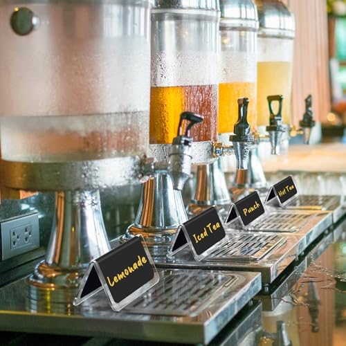 Domensi 8 Pcs Acrylic Coffee Tent Sign Double Sided Table Decaf Coffee Tea - Image 4