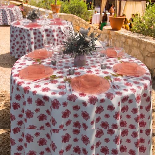 Exquisite 40 Piece Plastic Disposable Plates Set For 20 Guests I 20 X 9 Inch & 20 X 11 Inch Disposable Plastic Plates | Color: Pumpkin | Great for Weddings Parties And Formal Occasions - Image 7