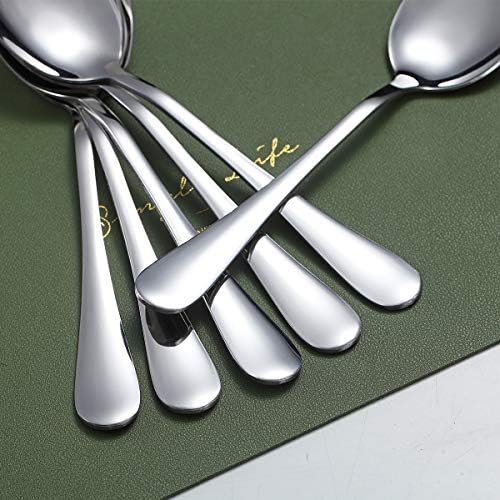 Dinner Spoons, Kyraton 6 Pieces 7.5" Stainless Steel Table Spoon, Soup Spoons, Dessert Spoons Sliverware Dishwasher Safe Set of 6 - Image 7