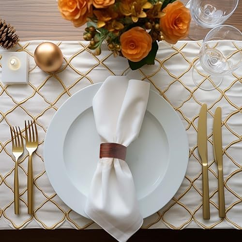 COTTON CRAFT Solid Wood Napkin Rings - Set of 12 Classic Napkin Rings - Image 2