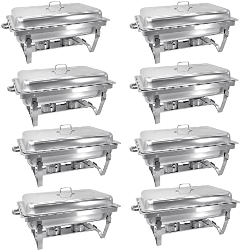 8QT Chafing Dish Buffet Set Stainless Steel Food Warmer 8 Pack by PRIJESSE