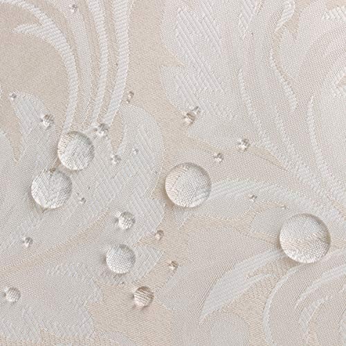 EHouseHome Damask Jacquard Cloth Napkins Waterproof Spillproof Polyester Fabric Napkins,Beige,Set of 4, 17 x 17 Inch - Image 4