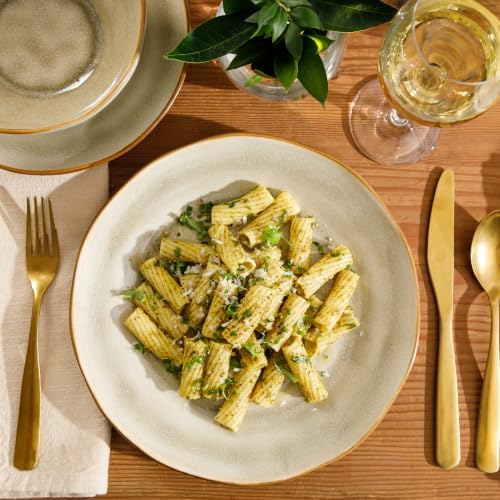 Gibson Elite Plates and Bowls Set, 12 Piece Dinnerware Set for 4, Beige - Image 6
