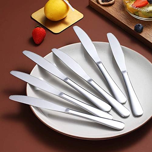 Berglander Dinner Knives Set Of 6, Stainless Steel Shiny Mirror Dinner Knife, Butter Knife Spreader Table Knives Sturdy And Dishwasher Safe - Image 2